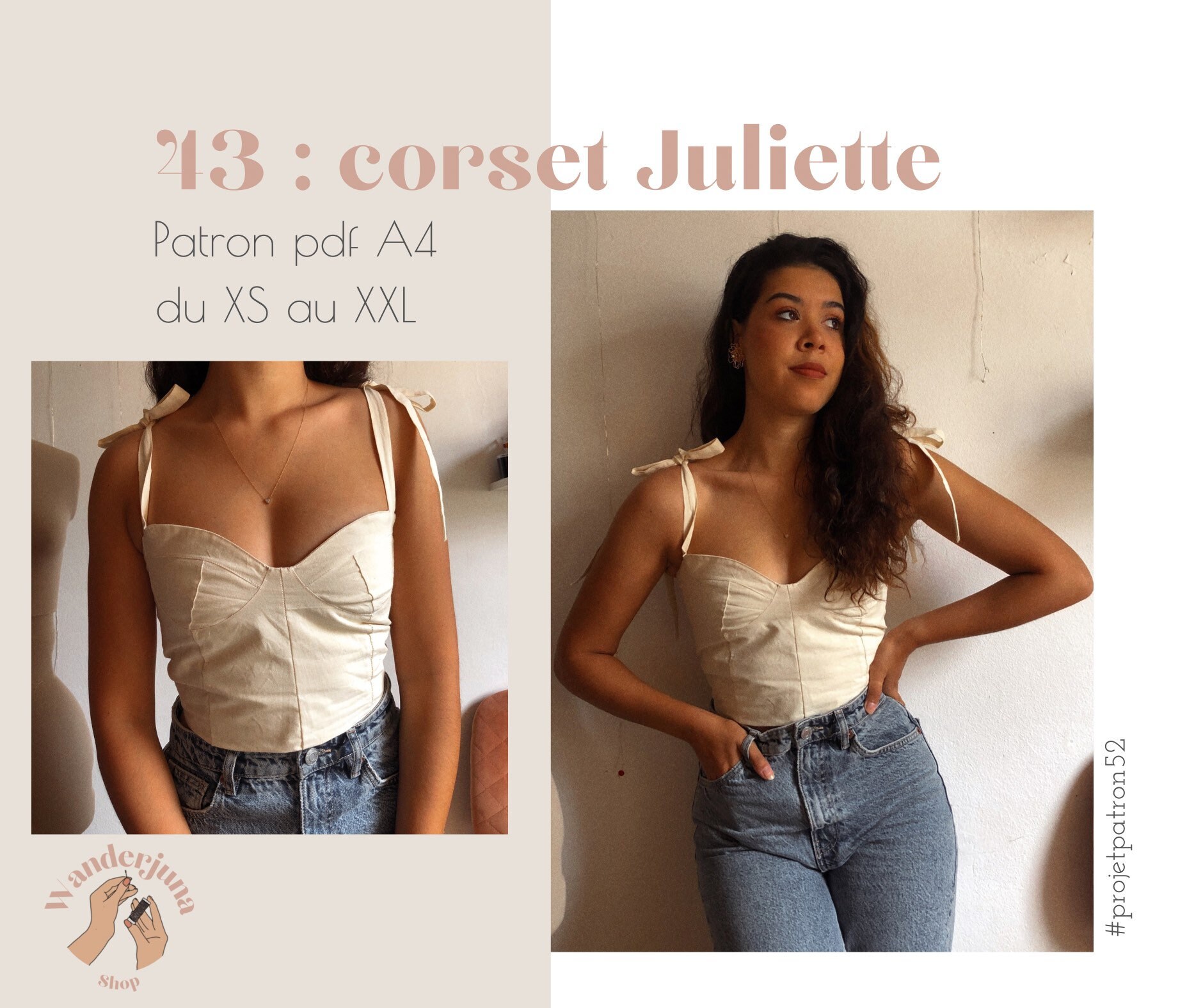 043 corset Juliette - PATRON PDF A4