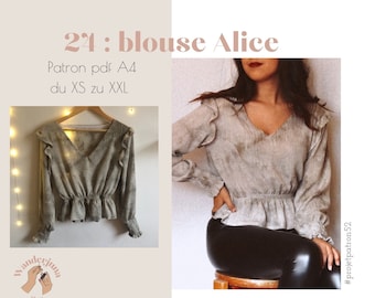 024 blouse Alice - PATRON PDF A4 (in french only/ en français seulement)