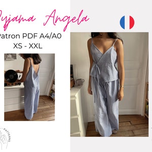 Angela pajamas set - French A4 pattern