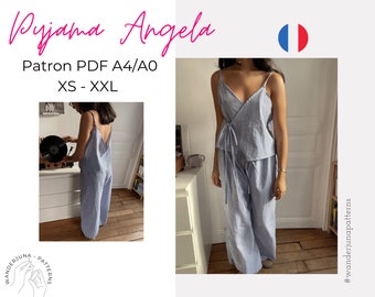 Angela pajamas set - French A4 pattern