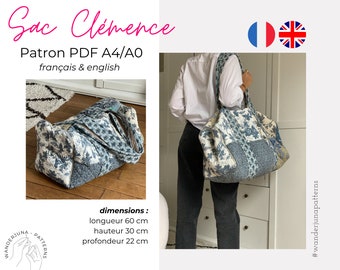 Clémence bag - pattern A4/A0 French & English