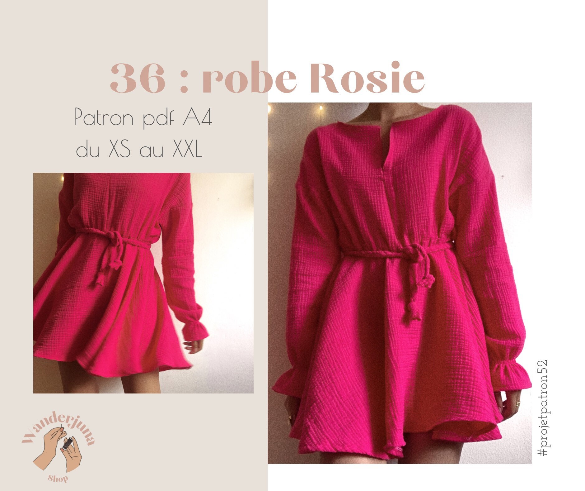 036 robe Rosie  - PATRON PDF A4