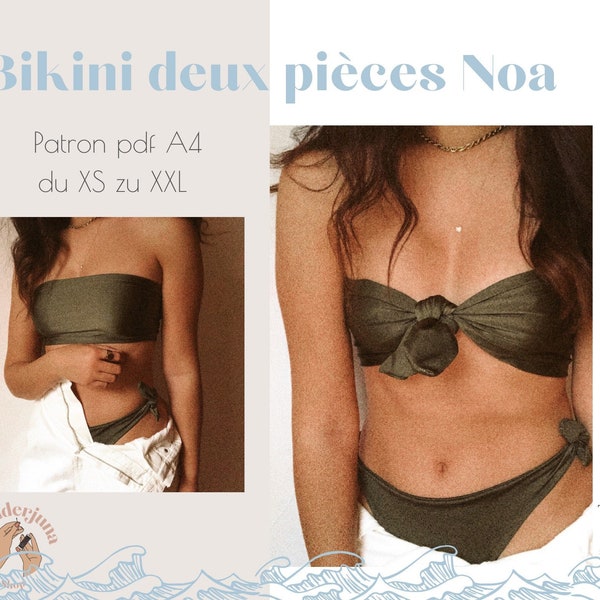 Bikini deux pièces NOA - PATRON PDF A4 (in french only/ en français seulement)