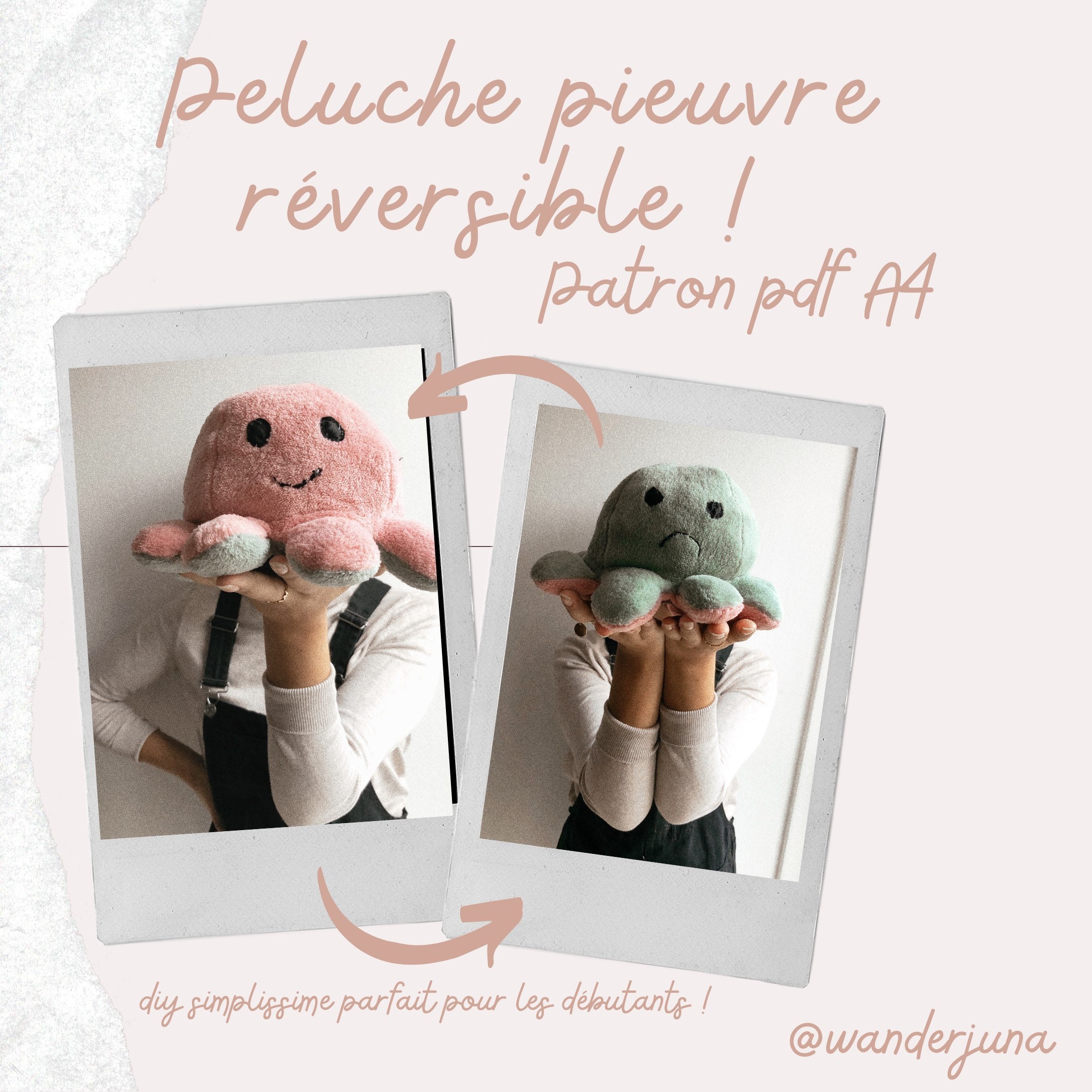 Pieuvre Reversible Perle Patron Pdf Etsy