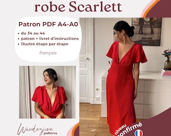Vestido Scarlett - Patrón francés e inglés A4/A0