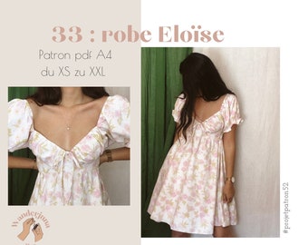 033 Vestido Eloise - PATRÓN PDF A4 (sólo en francés/sólo en francés)