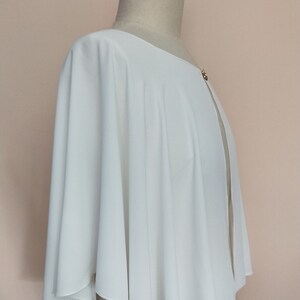 Ivory Georgette Bridal Capelet image 3