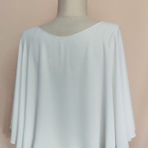 Ivory Georgette Bridal Capelet image 4