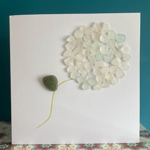 Floraison estivale / Hortensia Seaglass / Carte d'anniversaire / Carte Juste parce que