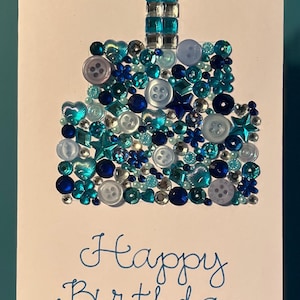 Joyeux anniversaire / Carte d'anniversaire scintillante faite main