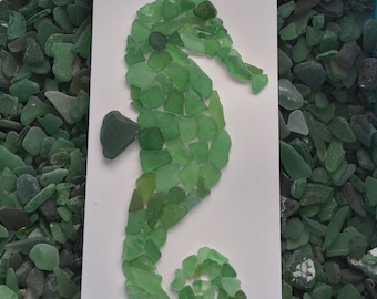 Seahorse /Handmade Irish Seaglass Greeting Card / Seahorse Greeting Card / Birthday/Blank Card