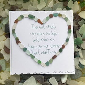 Geburtstagskarte / Seaglass Karte / Einzigartige Karte