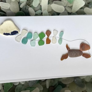 O ladrão/ Cartão de aniversário feito à mão Seaglass/ Cartão feito na Irlanda/ Cartão de aniversário de cachorro