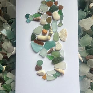 Un pezzettino d'Irlanda / Tesori della spiaggia / biglietto d'auguri con vetro di mare