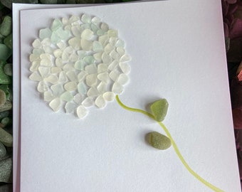 Summer Bloom / Seaglass Hydrangea/ Birthday Card / Just Because Card