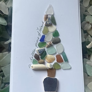 Un pezzettino d'Irlanda / Tesori della spiaggia / biglietto d'auguri con vetro di mare