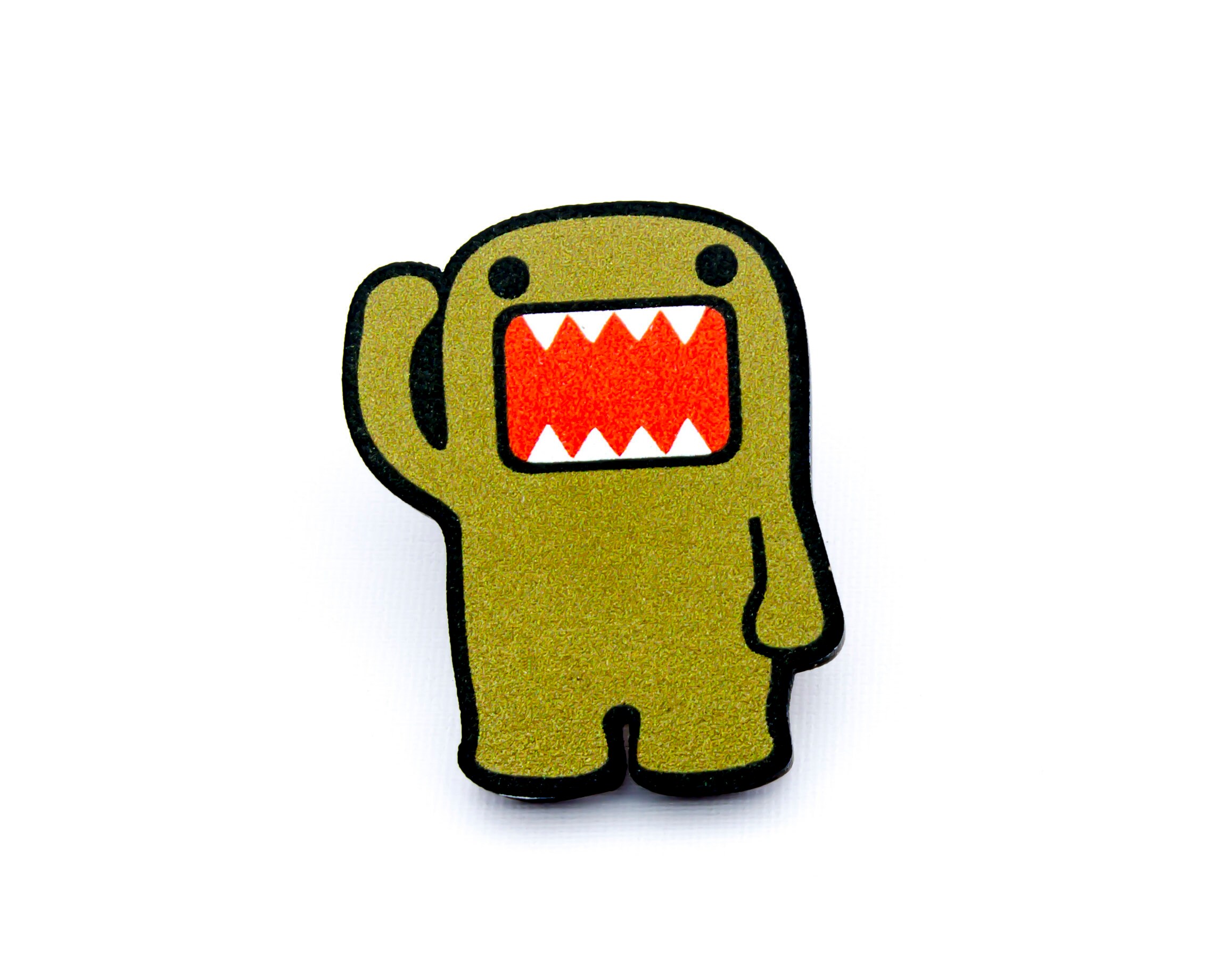 Domo-kun Wood Pin Furry Brown Monster 