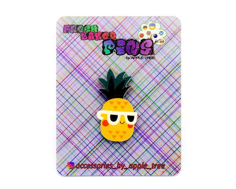 Beach pineapple pin hat fanny pack clothing accessory.stocking stuffer cute pin jacket