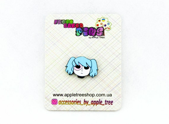 Sally Face game wooden broochpin handmade