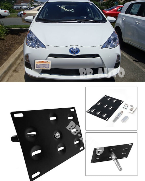 Front Bumper Tow Hook Hole Cover License Plate Relocate Bracket Frame Holder  for 2011-2016 Toyota Hybrid Prius C Body Kit 1NZ-FXE HSD Vvt-i 