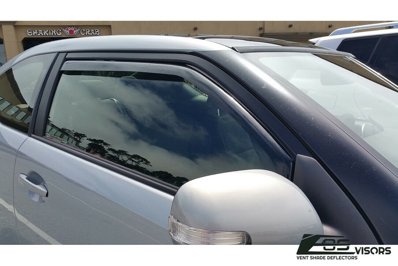 JDM SMOKE TINTED Side Vents Sun Shade Rain Deflectors For 11-16 Scion tC Gen 2