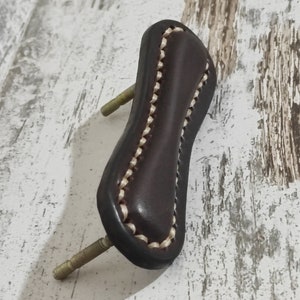 Leather drawer handles, Knopf, knob, leather drawer pulls,handles,leather handles, leather pulls,cabinet pulls leather image 6