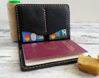 Long leather wallet,minimalist wallet, handcrafted men's slim wallet, leather card holder, leather card case, leather wallet,handmade wallet