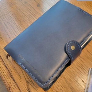 Handcrafted Leather Book Cover: Vintage Full Grain with Metal Clasp