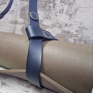 Handcrafted Leather Yoga Mat Strap: Adjustable Blanket Carrier