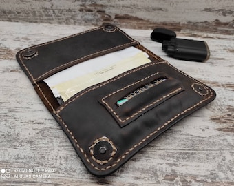 handmade tobacco pouch,leather tobacco roll,leather tobacco bag,leather tobacco accessories,leather tobacco strap,leather tobacco holster,