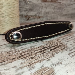Leather drawer handles, Knopf, knob, leather drawer pulls,handles,leather handles, leather pulls,cabinet pulls leather