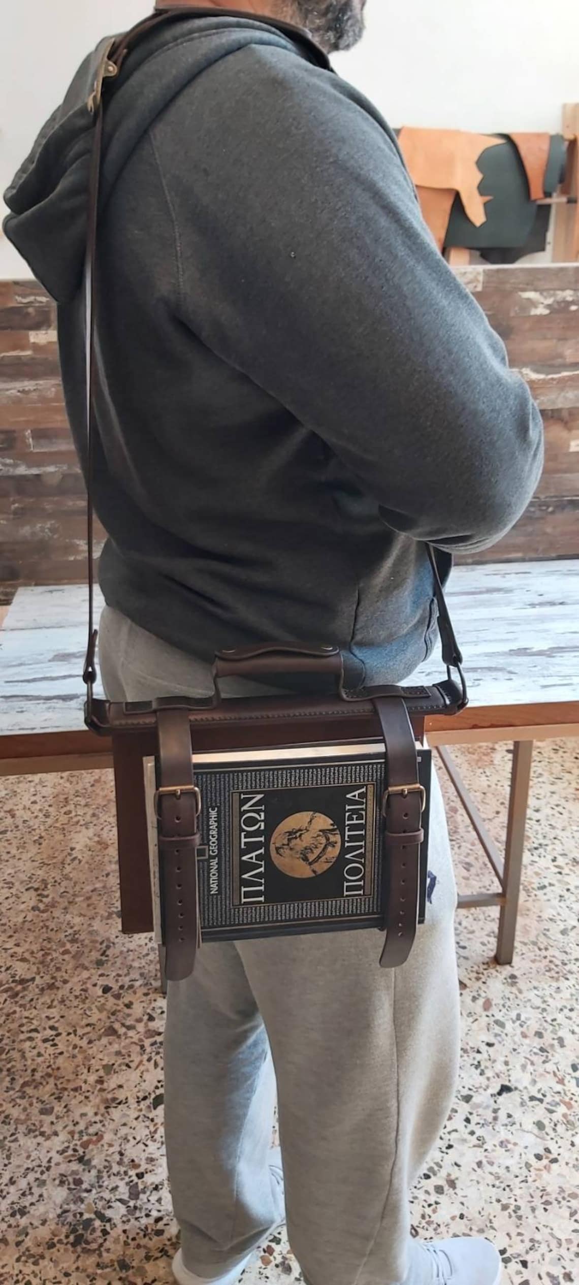 Book Strap Carrier Leather Book BeltAdjustable Book Strap Etsy