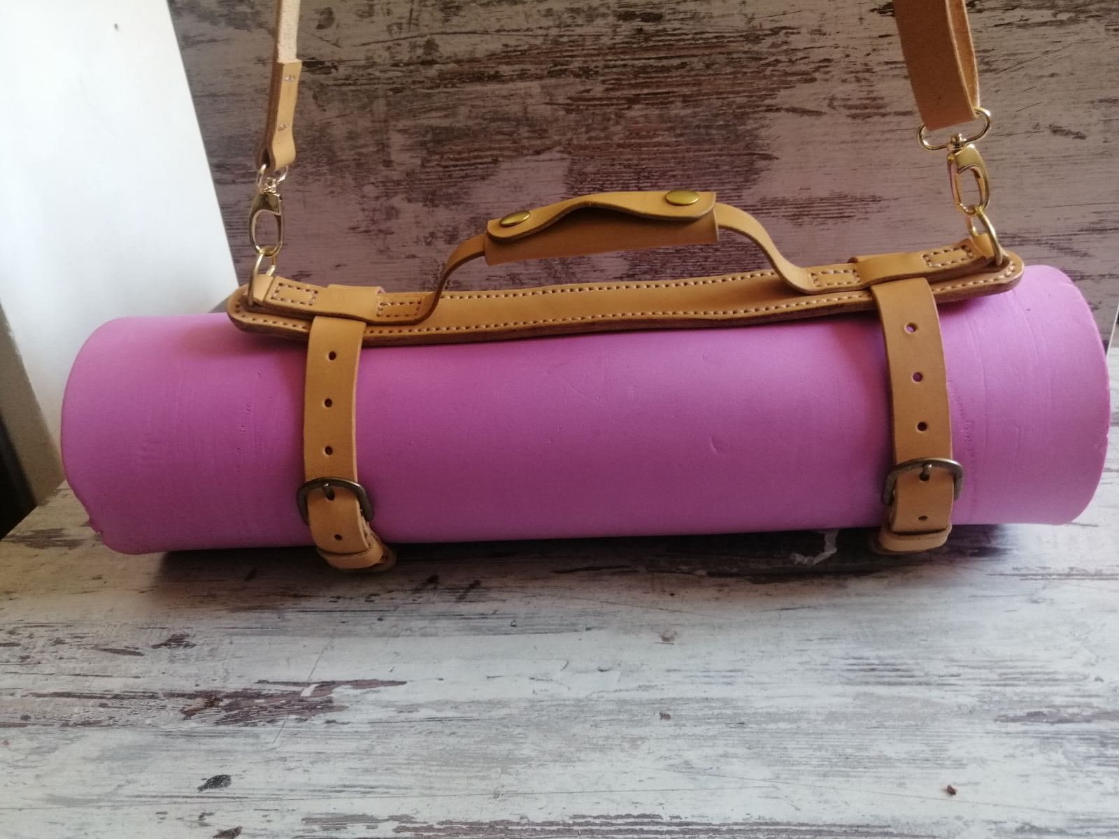 Yoga Mat or Picnic Blanket Carrier - Hand Made Leather Sling