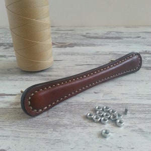 Leather drawer handles, Knopf, knob, leather drawer pulls,handles,leather handles, leather pulls,cabinet pulls leather image 3