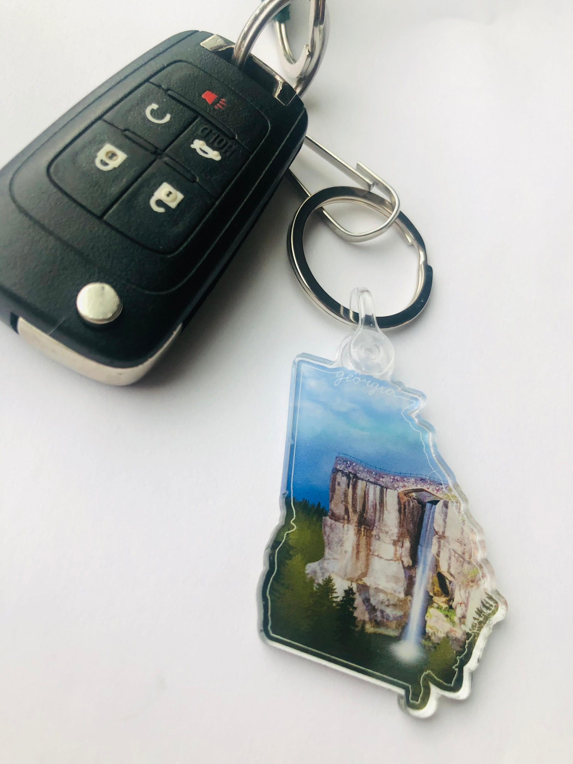 Landscape Keychain Georgia Landscape Keychain | Acrylic | GA | Keychain | Lanyard | - Etsy