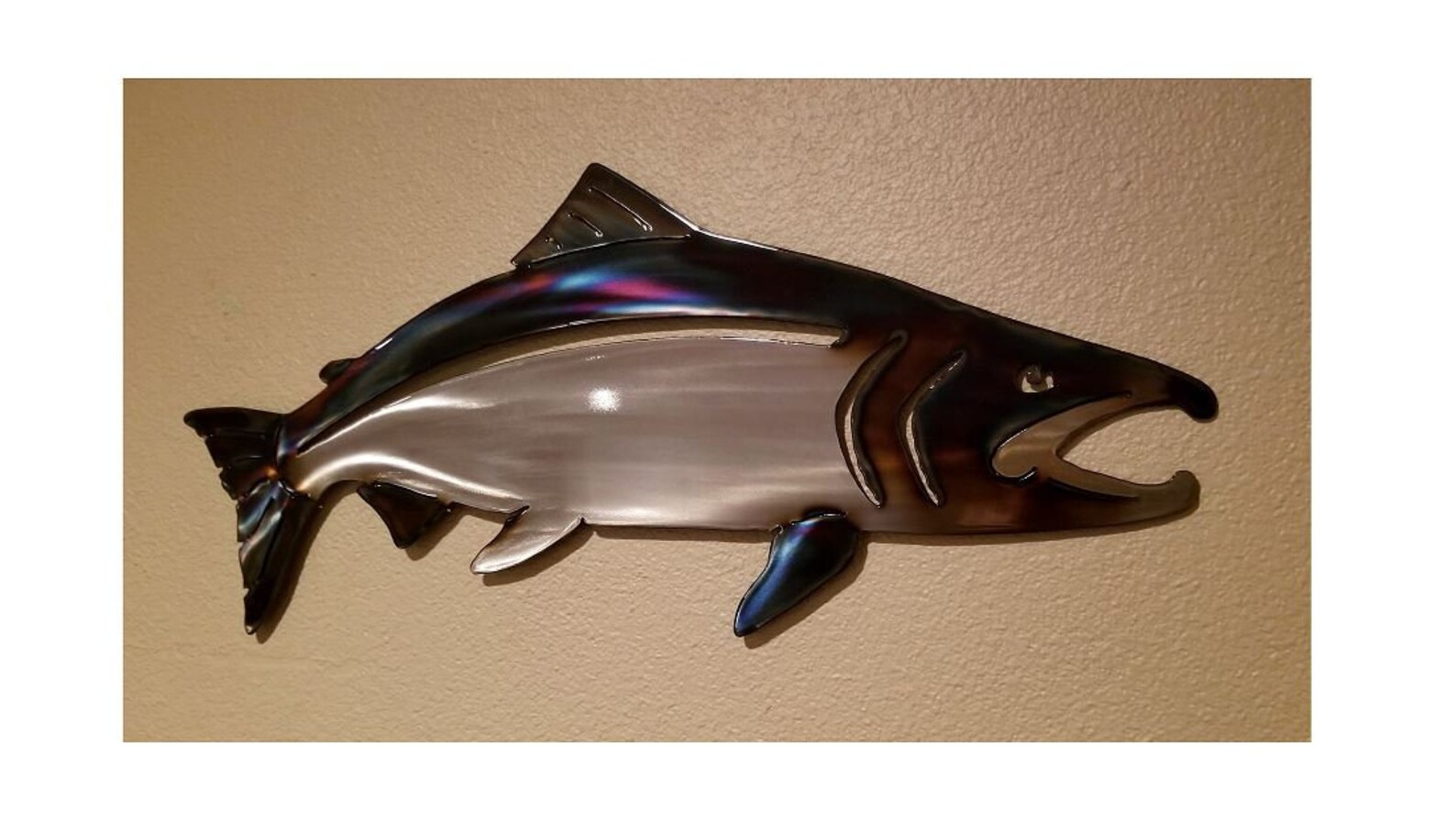 Metal Salmon Wall Art Etsy