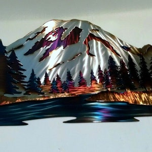 Mt. Rainer Scene Metal Wall Art