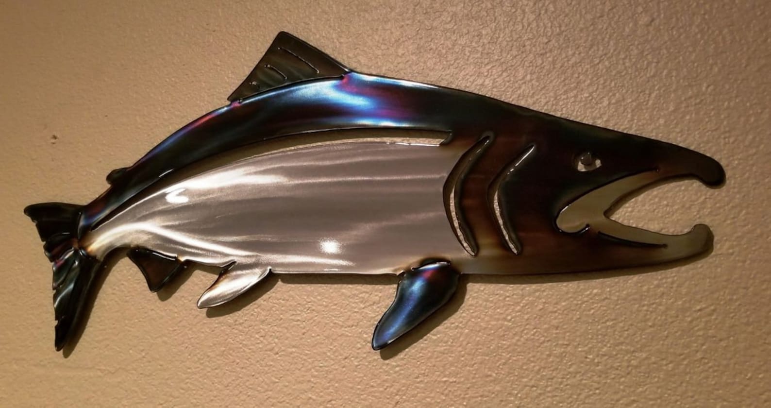 Metal Salmon Wall Art Etsy