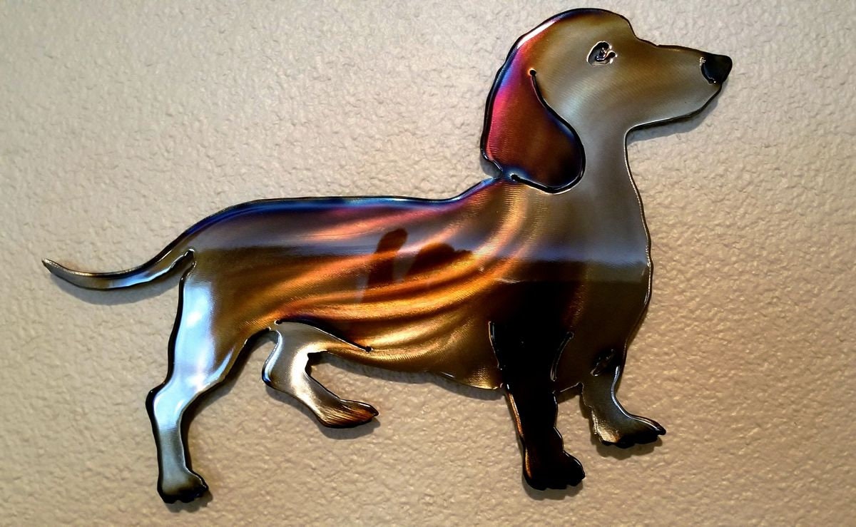 Dachshund Wiener Dog Torched Metal Art Etsy
