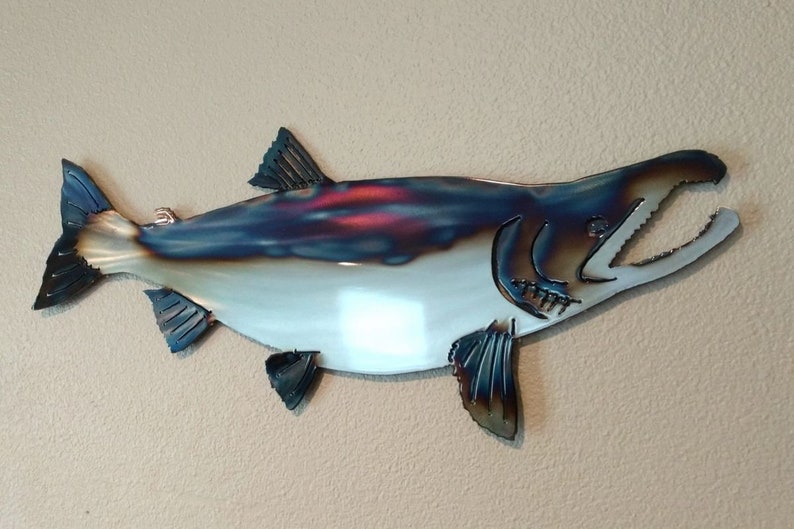 King Salmon Metal Wall Art Etsy