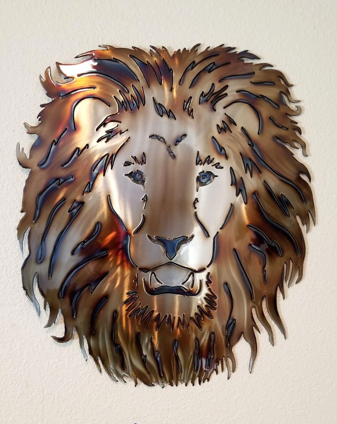 Lion Head Metal Wall Art Etsy