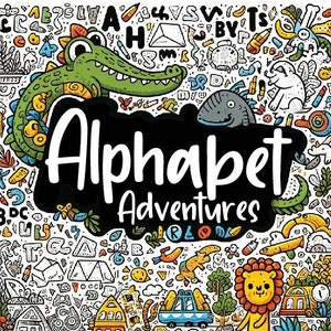 ABC Malbuch, digitaler Download, Ausmalbilder von Lerntieren, Baby Geburtstagsaktivität, Geschenkidee, zum Ausdrucken