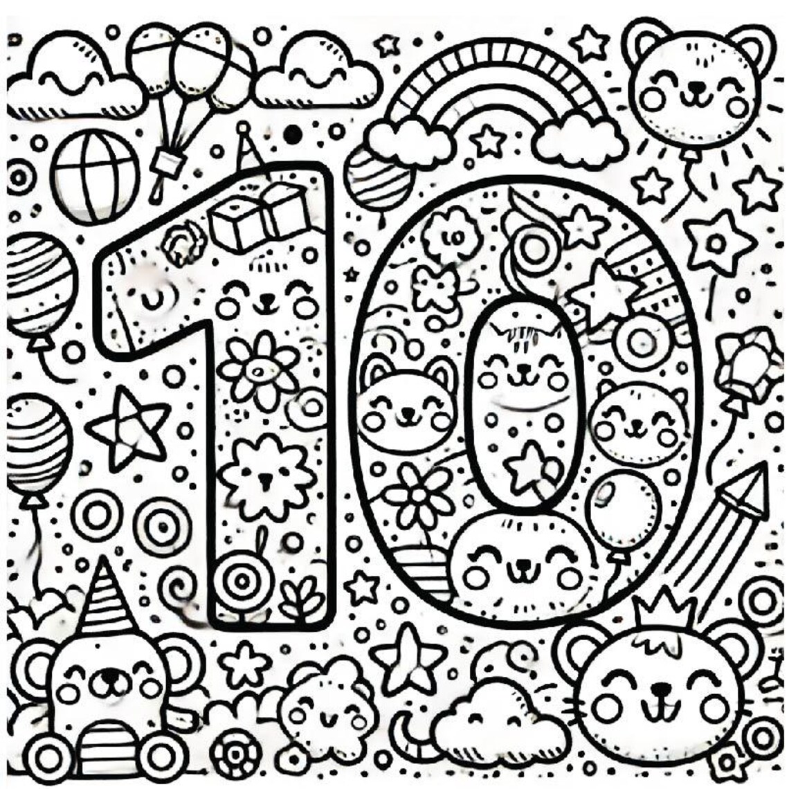 Number Coloring Book Number Printable Book Coloring Printable Book ...