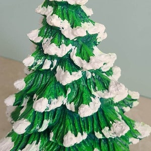 Festive Christmas Pine tree with Snow texture on cold