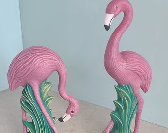 Pareja de Flamencos de Cerámica