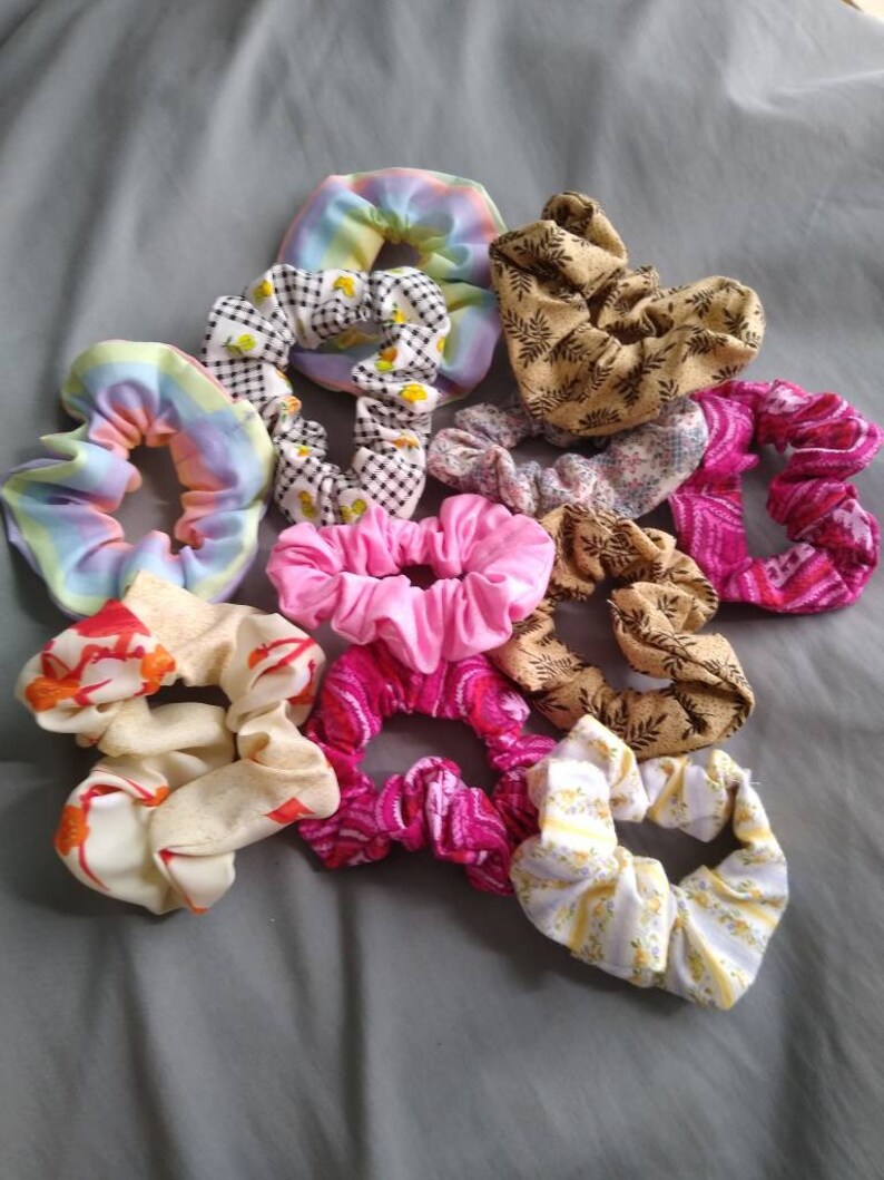 Choose From 8 Homemade Scrunchies Vintage Scrunchies Etsy