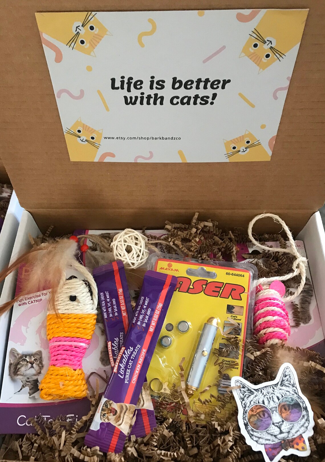 Cat gift Cat Gift Box Cat Toys New Cat GiftsCat Present Etsy