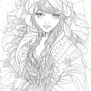 Coloring Pages Printable Adult Coloring Page Book Instant Download Grayscale Illustration PDF, JPG
