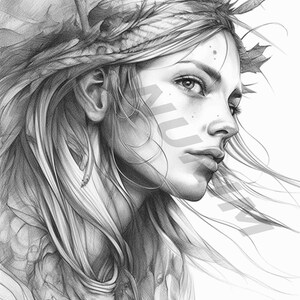 Coloring Pages Printable Adult Coloring Page Book Instant Download Grayscale Illustration JPG, PDF 300 dpi Active