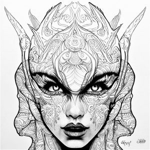 Coloring Pages Printable Adult Coloring Page Book Instant Download Grayscale Illustration PDF